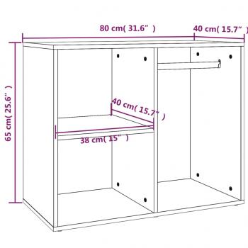 Regal für Schminktisch Sonoma-Eiche 80x40x65 cm Holzwerkstoff