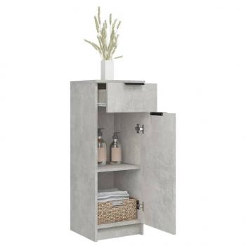 Badschrank Betongrau 32x34x90 cm Holzwerkstoff