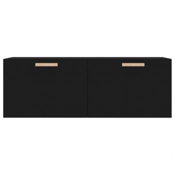 Wandschrank Schwarz 100x36,5x35 cm Holzwerkstoff