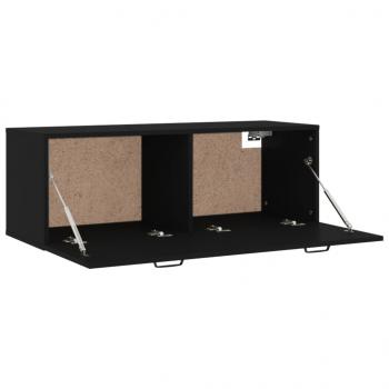 Wandschrank Schwarz 100x36,5x35 cm Holzwerkstoff