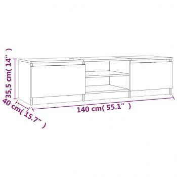 TV-Schrank Grau Sonoma 140x40x35,5 cm Holzwerkstoff