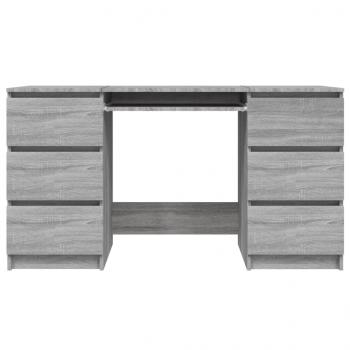 Schreibtisch Grau Sonoma 140x50x77 cm Holzwerkstoff