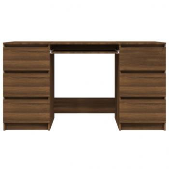 Schreibtisch Braun Eichen-Optik 140x50x77 cm Holzwerkstoff