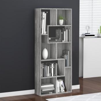 ARDEBO.de - Bücherregal Grau Sonoma 67x24x161 cm Holzwerkstoff