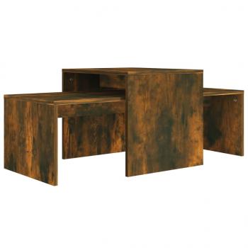 Couchtisch-Set Räuchereiche 100x48x40 cm Holzwerkstoff