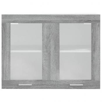 Hängeschrank Glas Grau Sonoma 80x31x60 cm Holzwerkstoff