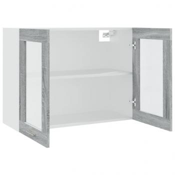 Hängeschrank Glas Grau Sonoma 80x31x60 cm Holzwerkstoff