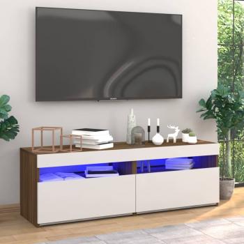 ARDEBO.de - TV-Schränke 2Stk mit LED-Leuchten Braun Eichen-Optik 60x35x40cm