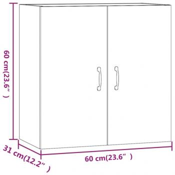 Wandschrank Räuchereiche 60x31x60 cm Holzwerkstoff