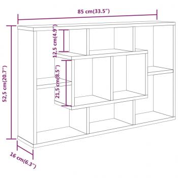 Wandregal Grau Sonoma 85x16x52,5 cm cm Holzwerkstoff