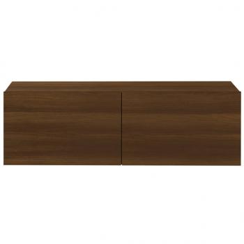 TV-Wandschränke 2 Stk. Braun Eiche 100x30x30 cm Holzwerkstoff