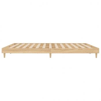 Bettgestell Sonoma-Eiche 200x200 cm Holzwerkstoff