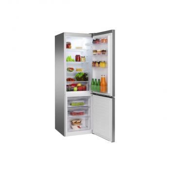 Amica KGCL 387 120 E Stand Kühl-Gefrierkombination, 54 cm breit, 268L, FrostControl, VitControl Schublade, LED Beleuchtung, Edelstahloptik