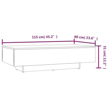 Couchtisch Räuchereiche 100x49,5x31 cm Holzwerkstoff