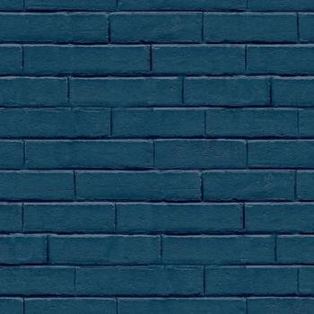 ARDEBO.de - Noordwand Tapete Good Vibes Brick Wall Blau