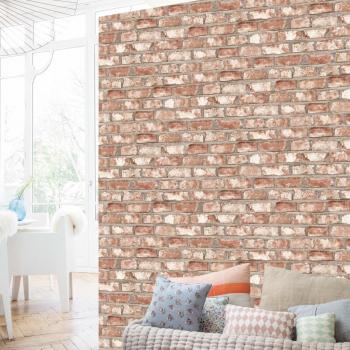 DUTCH WALLCOVERINGS Tapete Ziegel-Optik Rot EW3102 