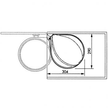 Hailo Schrank-Mülleimer Compact-Box 15 L Größe M Edelstahl 3555-101