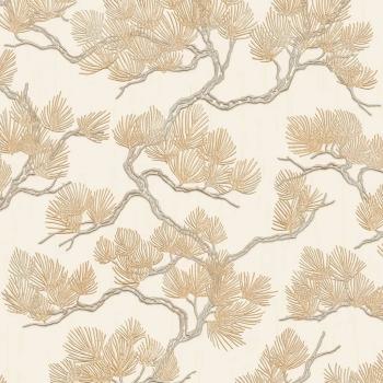 DUTCH WALLCOVERINGS Tapete Kiefer-Motiv Creme