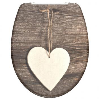 ARDEBO.de - SCHÜTTE Toilettensitz mit Absenkautomatik WOOD HEART Duroplast