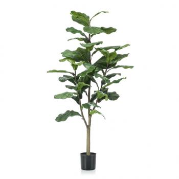 ARDEBO.de - Emerald Geigenfeige Ficus lyrata Künstlich 120 cm 