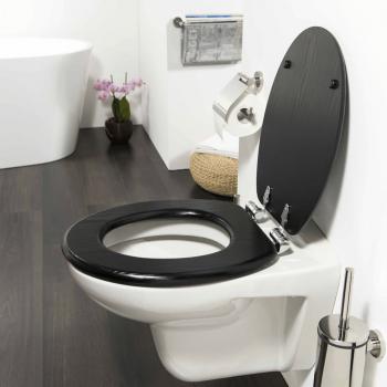 ARDEBO.de - Tiger Toilettensitz Blackwash Absenkautomatik MDF Schwarz 252030746