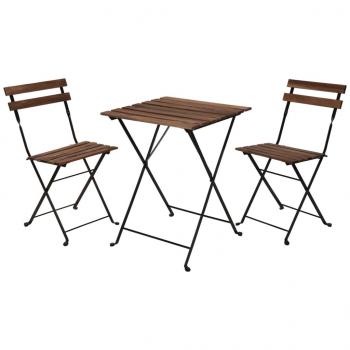 ARDEBO.de - ProGarden Bistro-Set 3-tlg. Schwarz