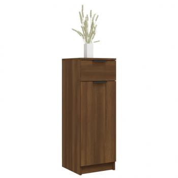 Badschrank Braun Eichen-Optik 32x34x90 cm Holzwerkstoff