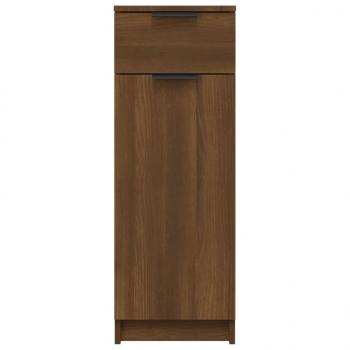 Badschrank Braun Eichen-Optik 32x34x90 cm Holzwerkstoff