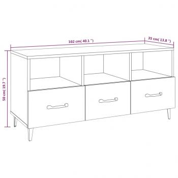 TV-Schrank Räuchereiche 102x35x50 cm Holzwerkstoff