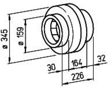 Helios RR 160 C Radial-Rohrventilator (5657)