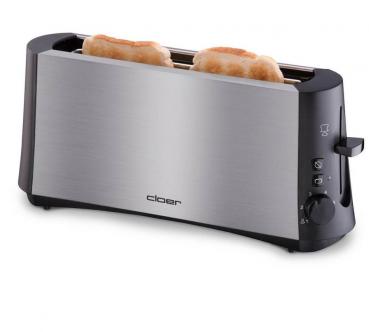 Cloer 3810 Langschlitz-Toaster für 2 Toastscheiben, 880 W, edelstahl