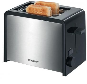 ARDEBO.de Cloer 3210 2-Scheiben-Toaster, 825W, schwarz-edelstahl