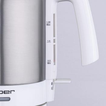 Cloer 4711 Wasserkocher, 2000W, 1,5l, edelstahl-weiß