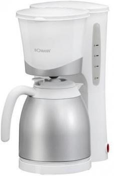 ARDEBO.de Bomann KA168CB Filter-Kaffeemaschine, 870 W, 8-10 Tassen, Thermokanne, weiß/edelstahl