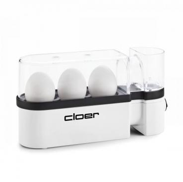 ARDEBO.de Cloer 6021 Single-Eierkocher, 300W, 3 Eier, weiß