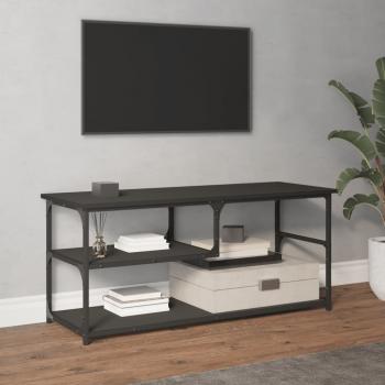 ARDEBO.de - TV-Schrank Schwarz 103x38x46,5 cm Holzwerkstoff und Stahl