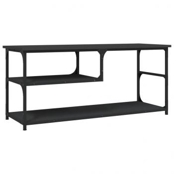 TV-Schrank Schwarz 103x38x46,5 cm Holzwerkstoff und Stahl