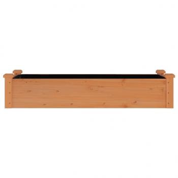 Hochbeet mit Einsatz Braun 120x45x25 cm Massivholz Tanne