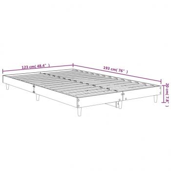 Bettgestell Schwarz 120x190 cm Holzwerkstoff