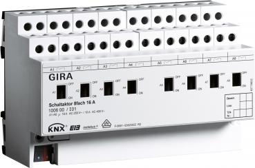 ARDEBO.de Gira 100600 KNX Schaltaktor 8fach 16 A mit Handbetätigung