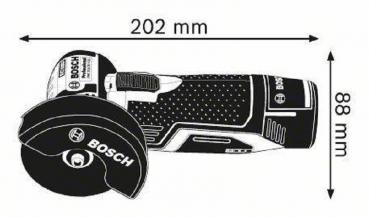 Bosch GWS 12V-76 V-EC Professional Akku Winkelschleifer (06019F2003), Ø 76 mm, 12 V, Sologerät