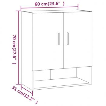 Wandschrank Sonoma-Eiche 60x31x70 cm Holzwerkstoff