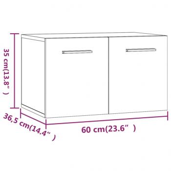 Wandschrank Weiß 60x36,5x35 cm Holzwerkstoff