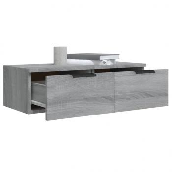 Wandschrank Grau Sonoma 68x30x20 cm Holzwerkstoff