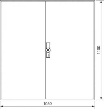 ARDEBO.de Hager ZB34W Zählerschrank, IP54, SKII, 1100x1050x205mm, 336PLE, univers Z