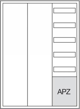 Hager ZB33APZ2 Komplettschrank, VF-5rh/APZ, univers Z, 1100x800x205mm, IP44, SKII, 3-feld