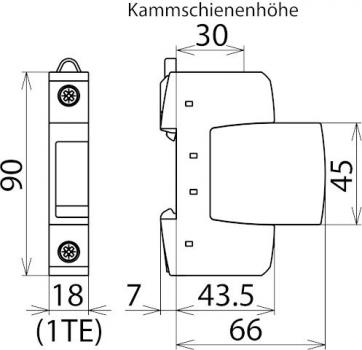 Dehn 952070 Einpoliger, teilbarer Überspannungs-Ableiter, Typ 2