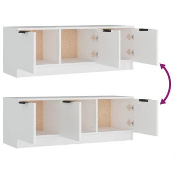 TV-Schrank Weiß 102x35x36,5 cm Holzwerkstoff