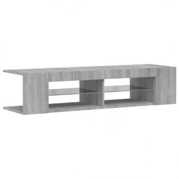 TV-Schrank mit LED-Leuchten Grau Sonoma 135x39x30 cm