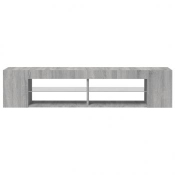 TV-Schrank mit LED-Leuchten Grau Sonoma 135x39x30 cm